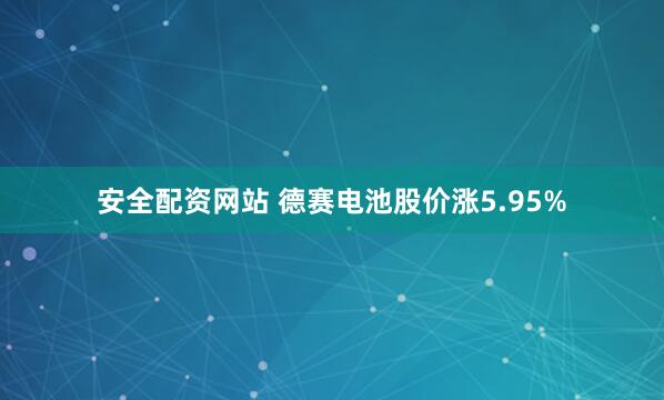 安全配资网站 德赛电池股价涨5.95%
