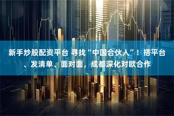 新手炒股配资平台 寻找“中国合伙人”！搭平台、发清单、面对面，成都深化对欧合作
